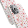 Japanese Pink Flowers White Flexi Clear Cases for Most Phone Types