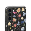 Wildflowers Painted Black Flexi Clear Case for Most Phone Types
