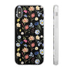 Wildflowers Painted Black Flexi Clear Cases for Most Phone Types (FWS)