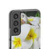 Fresh White Frangipanis Flexi Clear Cases for Most Phone Types (FWS)