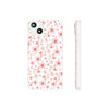 Japanese Pink Flowers White Flexi Clear Cases for Most Phone Types