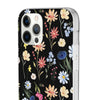 Wildflowers Painted Black Flexi Clear Case for Most Phone Types