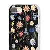 Wildflowers Painted Black Flexi Clear Case for Most Phone Types