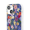 Blue Colourful Floral Flexi Clear Cases for Most Phone Types