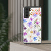 Floral White Flexi Clear Cases for Most Phone Types