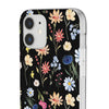 Wildflowers Painted Black Flexi Clear Case for Most Phone Types