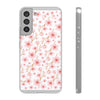 Japanese Pink Flowers White Flexi Clear Cases for Most Phone Types