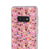 Happy Cake Pink Flexi Clear Cases for Most Phone Types (FWS)