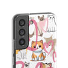 Cats Love White Flexi Clear Cases for Most Phone Types (FWS)