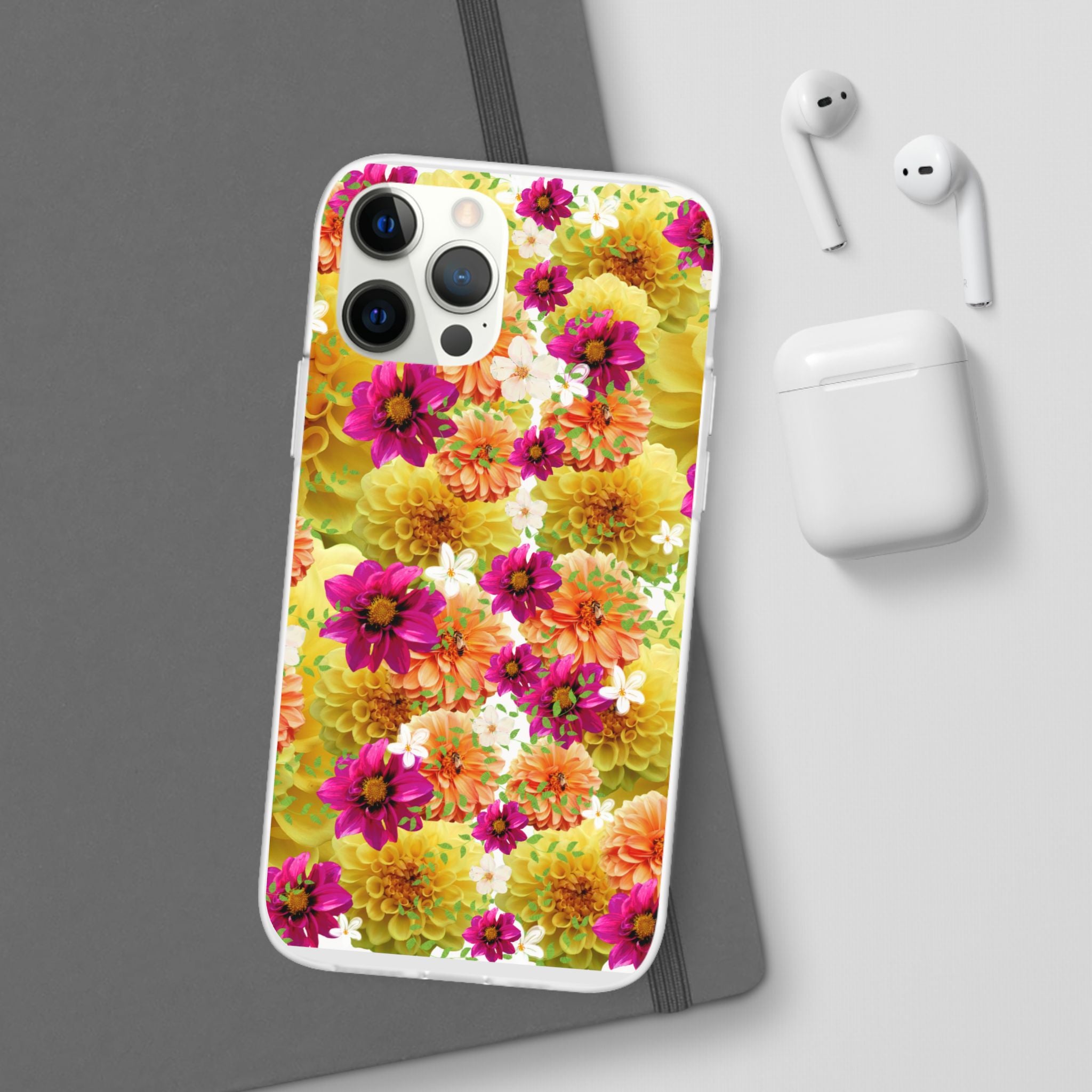 Graphic Dahlias 2 Flexi Cases for Most Phone Types