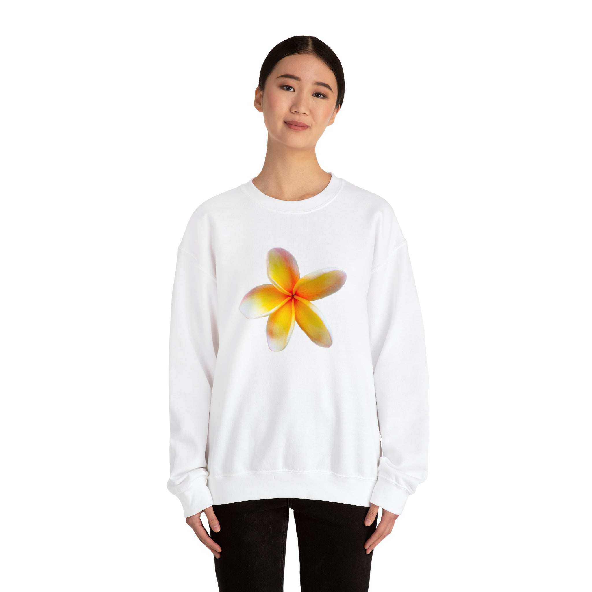 Single Frangipani Heavy Blend™ Crewneck Sweatshirt up to 3 XL