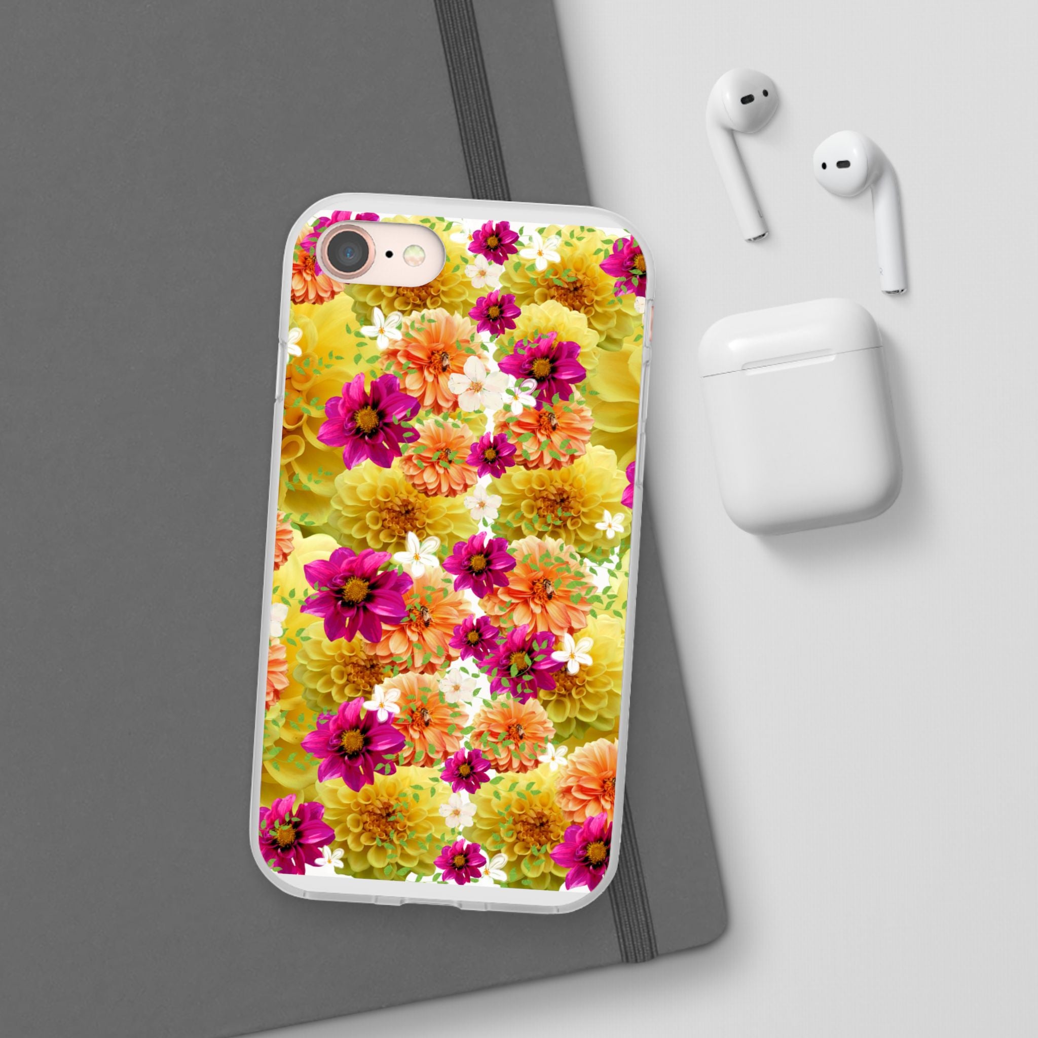 Graphic Dahlias 2 Flexi Cases for Most Phone Types