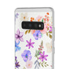 Floral White Flexi Clear Cases for Most Phone Types