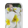 Fresh White Frangipanis Flexi Clear Cases for Most Phone Types (FWS)