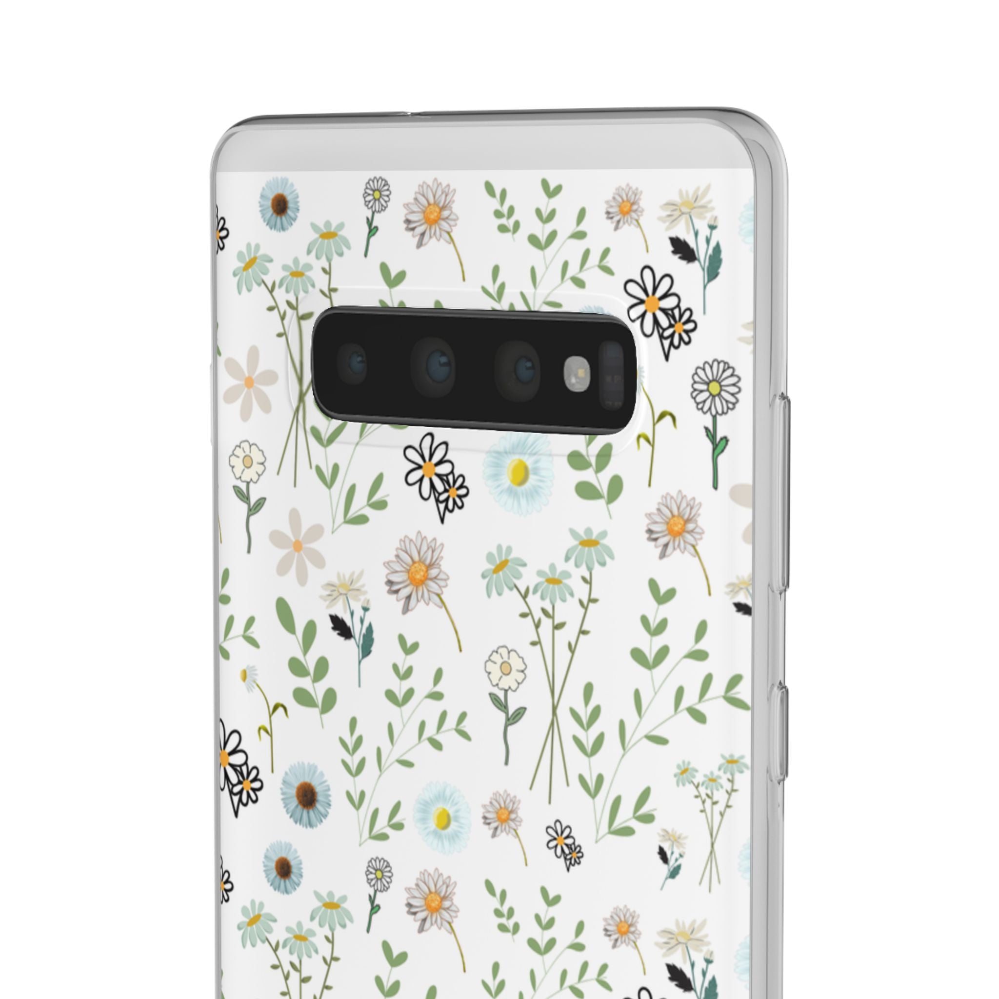 Graphic White Daisies Flexi Clear Cases for Most Phone Types (FWS)