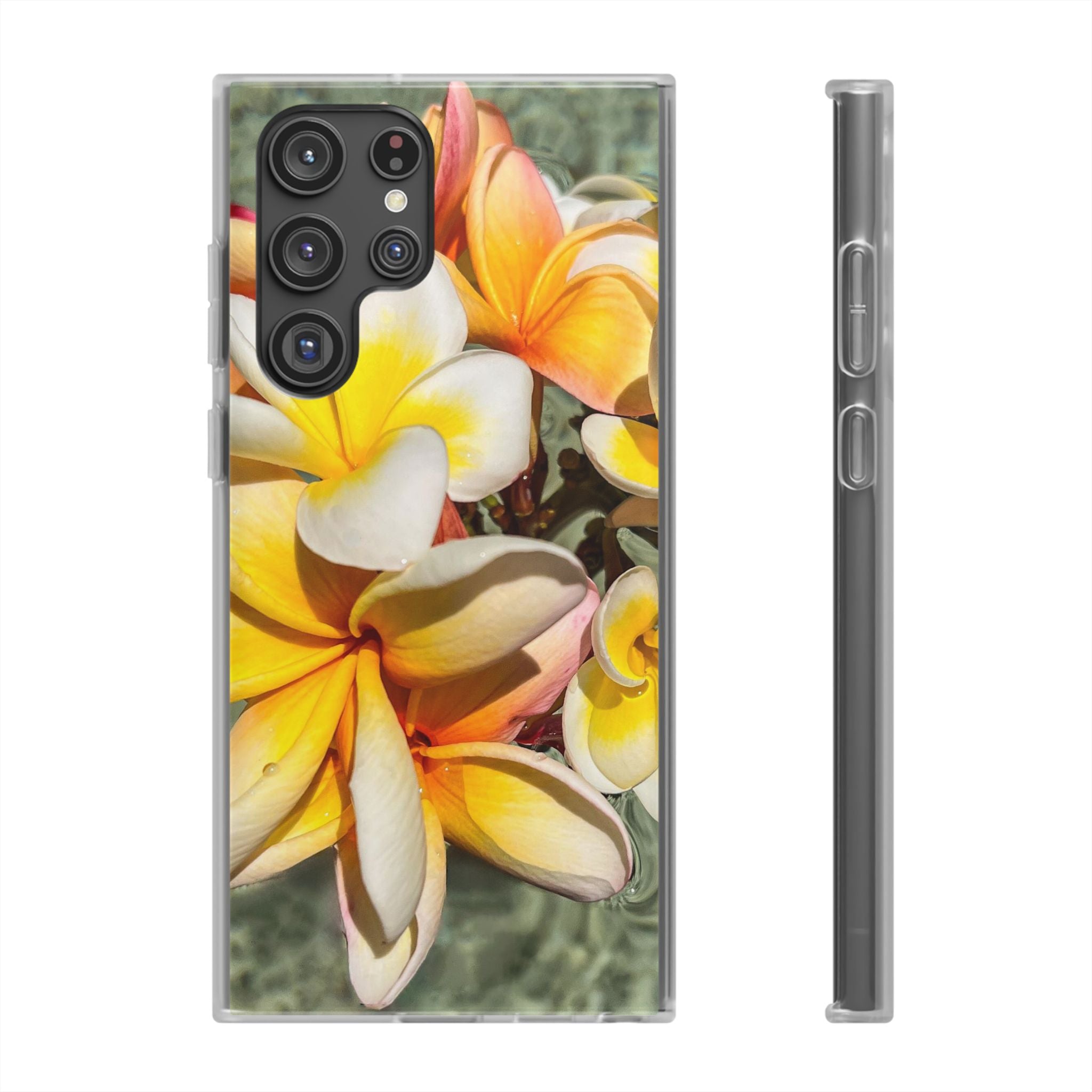 Floating Frangipanis 2 Flexi Clear Cases for Most Phone Types (FWS)