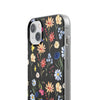 Wildflowers Painted Black Flexi Clear Case for Most Phone Types