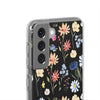 Wildflowers Painted Black Flexi Clear Case for Most Phone Types