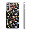 Wildflowers Painted Black Flexi Clear Cases for Most Phone Types (FWS)