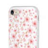 Japanese Pink Flowers White Flexi Clear Cases for Most Phone Types