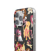 Dogs Love Black Flexi Clear Cases for Most Phone Types (FWS)