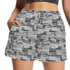 Australian Newspaper B & W Shorts with Zip Pockets up to 5 XL (FWS)