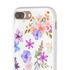 Floral White Flexi Clear Cases for Most Phone Types