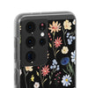 Wildflowers Painted Black Flexi Clear Case for Most Phone Types