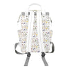 Wildflowers White Multi-Function Backpack with White Handles