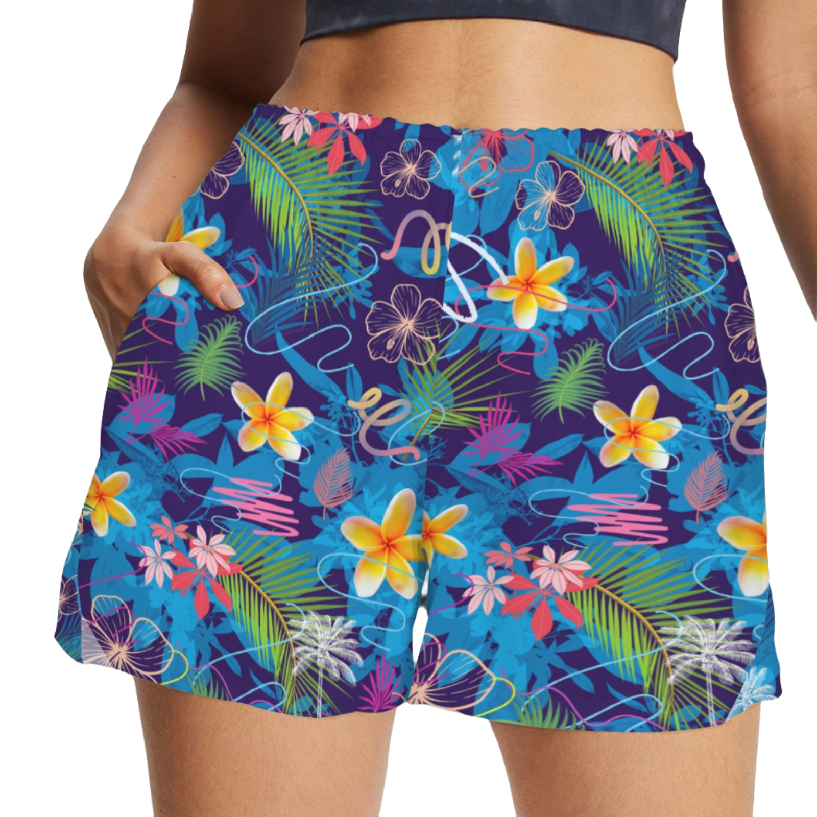 Hawaiian Blue Zip Pocket Shorts up to 5 XL (FWS)