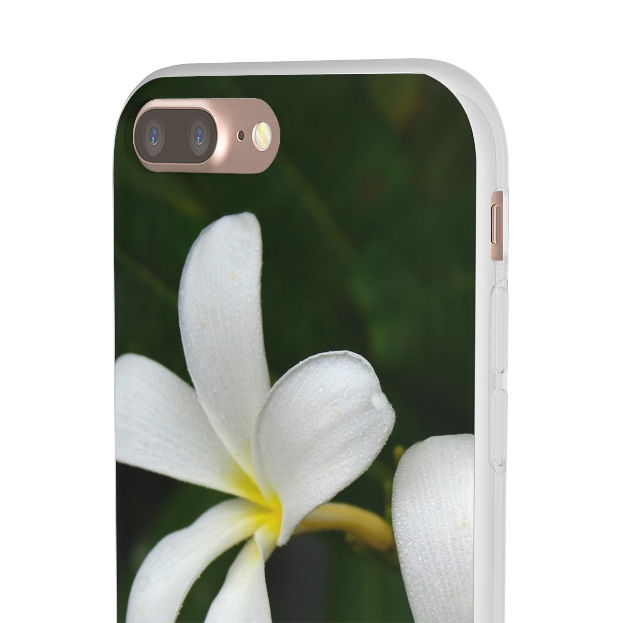 White Frangipanis Flexi Clear Cases for Most Phone Types (FWS)