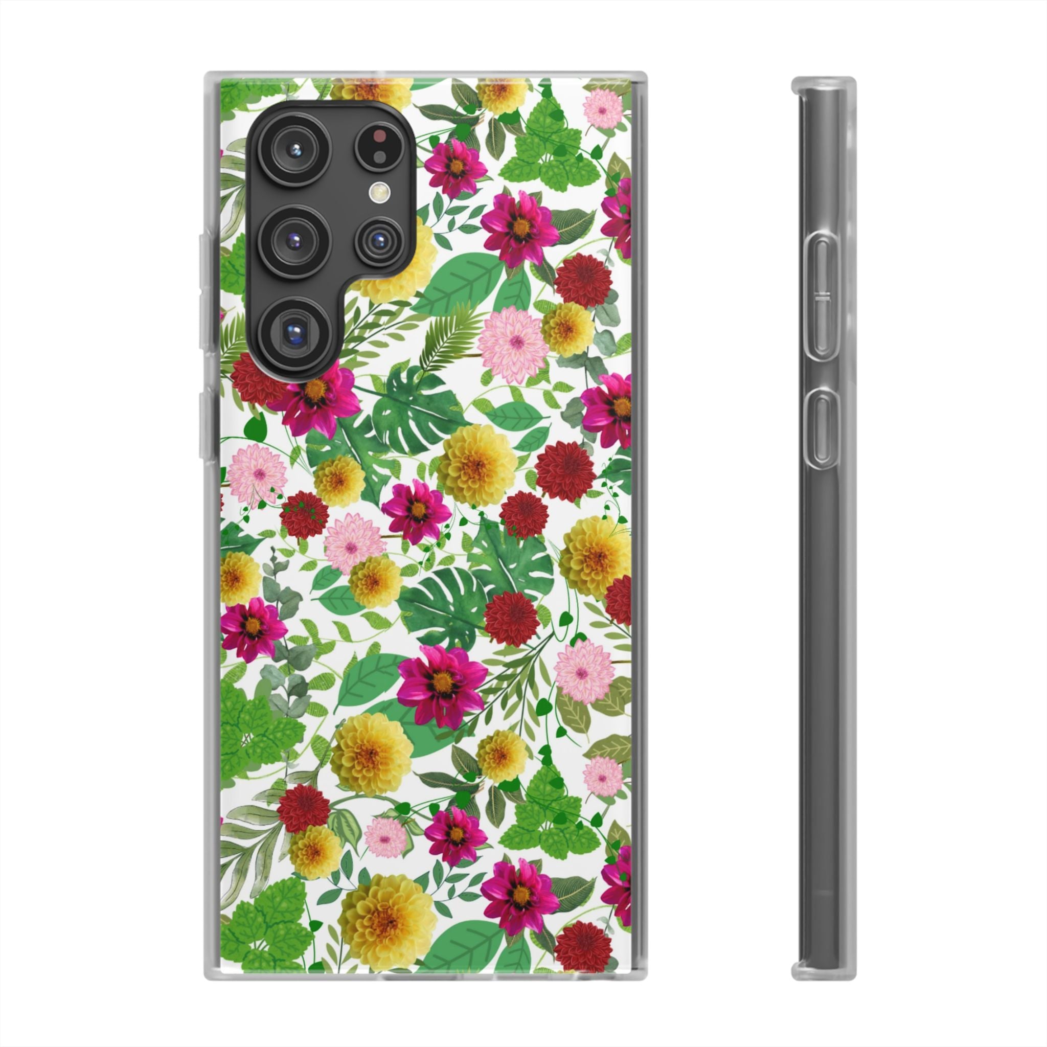 Graphic Dahlias Flexi Cases for Most Phone Types (FWS)