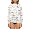 Wildflowers White Long Sleeve Swim Shirt up to 2 XL