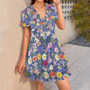 Navy Colourful Floral