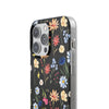 Wildflowers Painted Black Flexi Clear Case for Most Phone Types