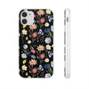 Wildflowers Painted Black Flexi Clear Case for Most Phone Types