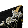 Wildflowers Black Zippered Accessory Pouch (FWS)