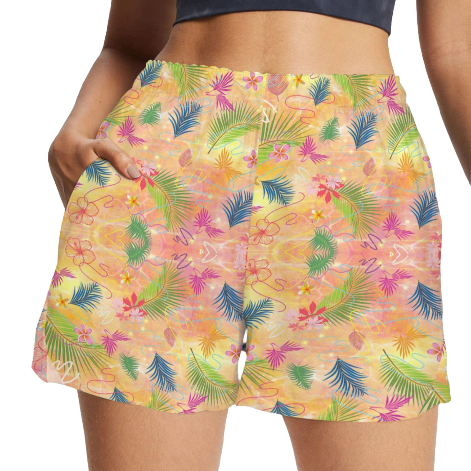 Hawaiian Gold Zip Pocket Shorts up to 5 XL (FWS)