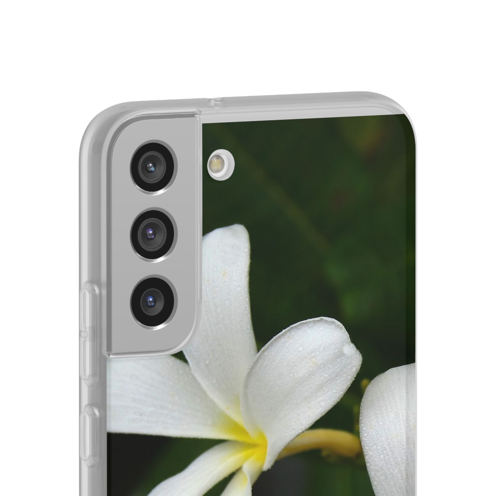 White Frangipanis Flexi Clear Cases for Most Phone Types (FWS)