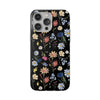 Wildflowers Painted Black Flexi Clear Cases for Most Phone Types (FWS)