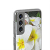 Fresh White Frangipanis Flexi Clear Cases for Most Phone Types (FWS)