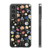 Wildflowers Painted Black Flexi Clear Cases for Most Phone Types (FWS)