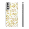 Golden Frangipanis White Flexi Clear Cases for Most Phone Types (FWS)
