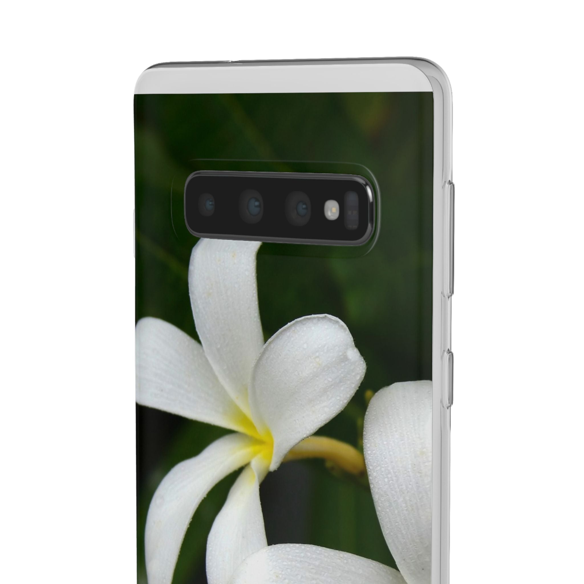 White Frangipanis Flexi Clear Cases for Most Phone Types (FWS)