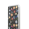 Wildflowers Painted Black Flexi Clear Case for Most Phone Types