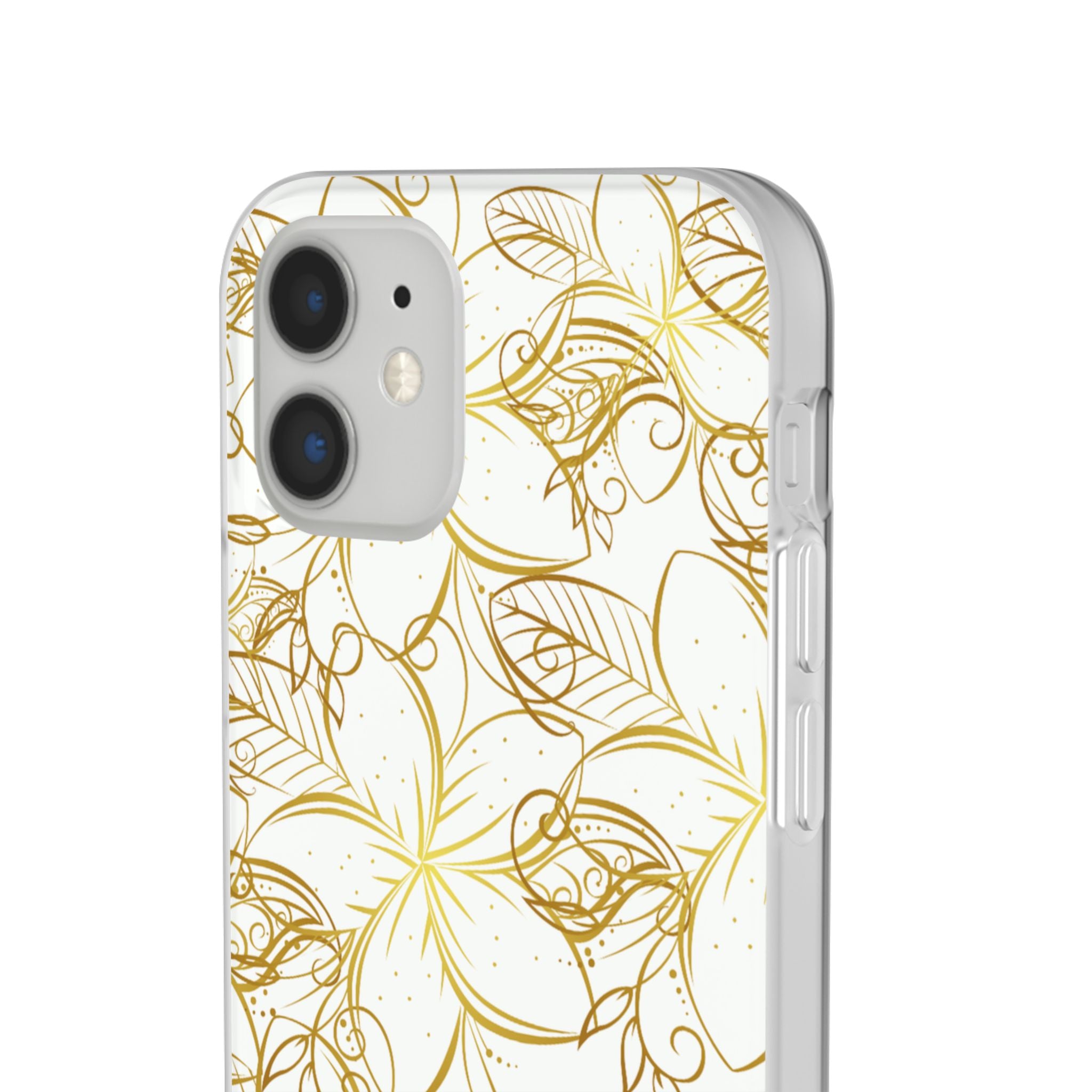 Golden Frangipanis White Flexi Clear Cases for Most Phone Types (FWS)