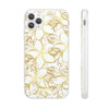 Golden Frangipanis White Flexi Clear Cases for Most Phone Types (FWS)