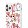 Cats Love White Flexi Clear Cases for Most Phone Types (FWS)