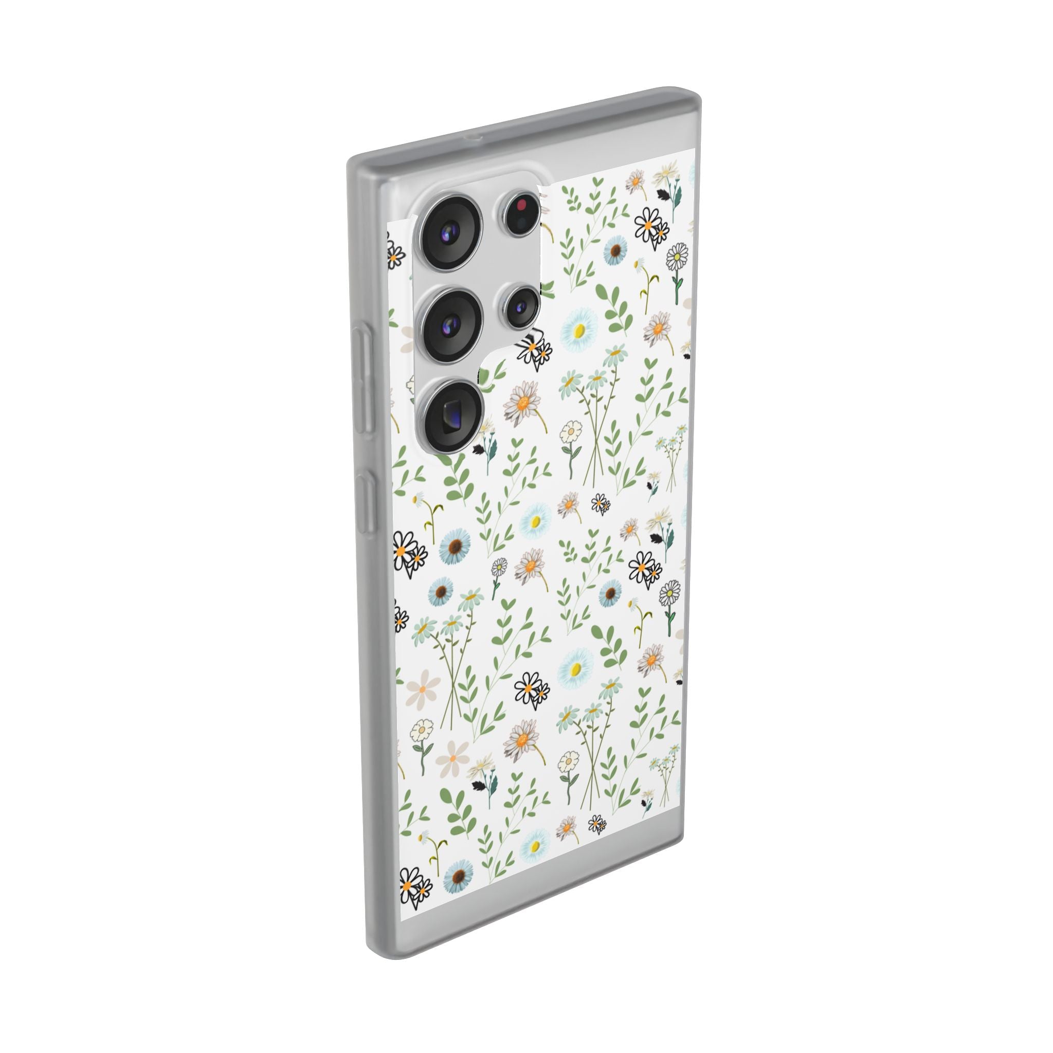 Graphic White Daisies Flexi Clear Cases for Most Phone Types (FWS)