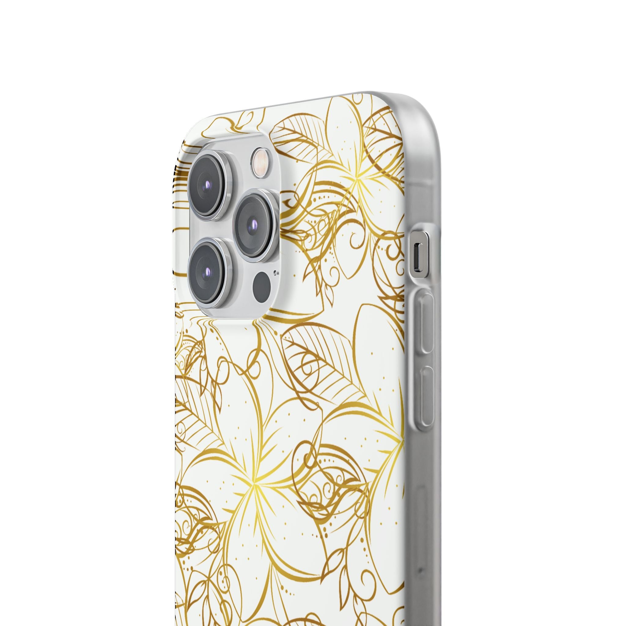 Golden Frangipanis White Flexi Clear Cases for Most Phone Types (FWS)